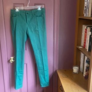 Loft Size 10 Emerald Green Modern Skinny Jean